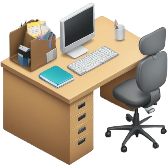 desk cubicle background emoji
