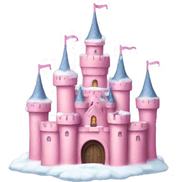  Pink snow castle emoji