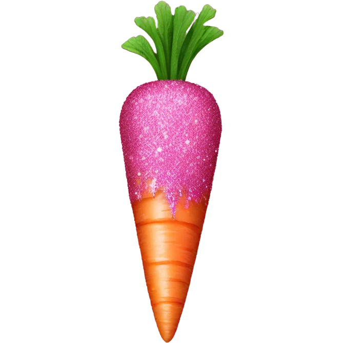 Pink carrot with glitter  emoji