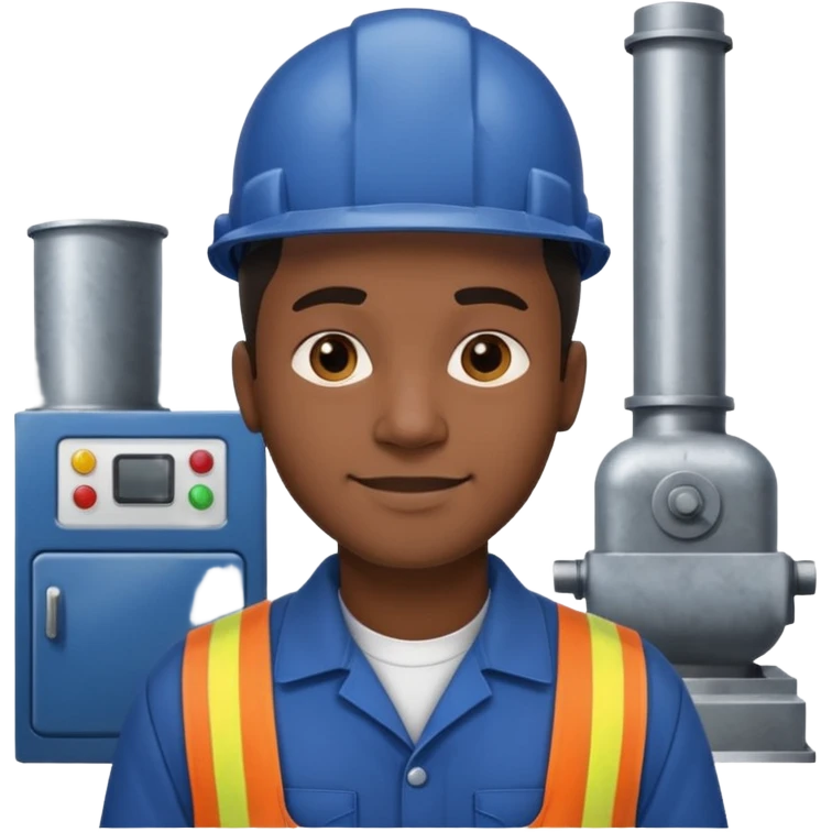factory worker black man  emoji