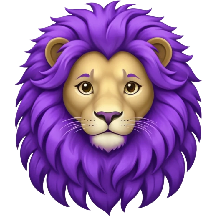 glitter purple and cian lion emoji