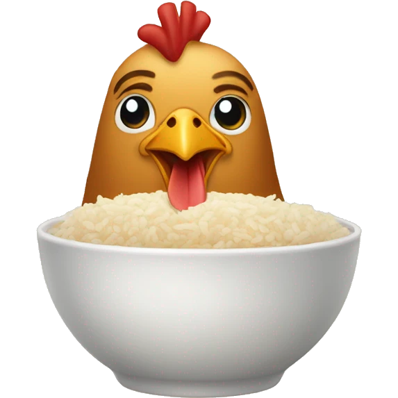 Chicken and rice emoji