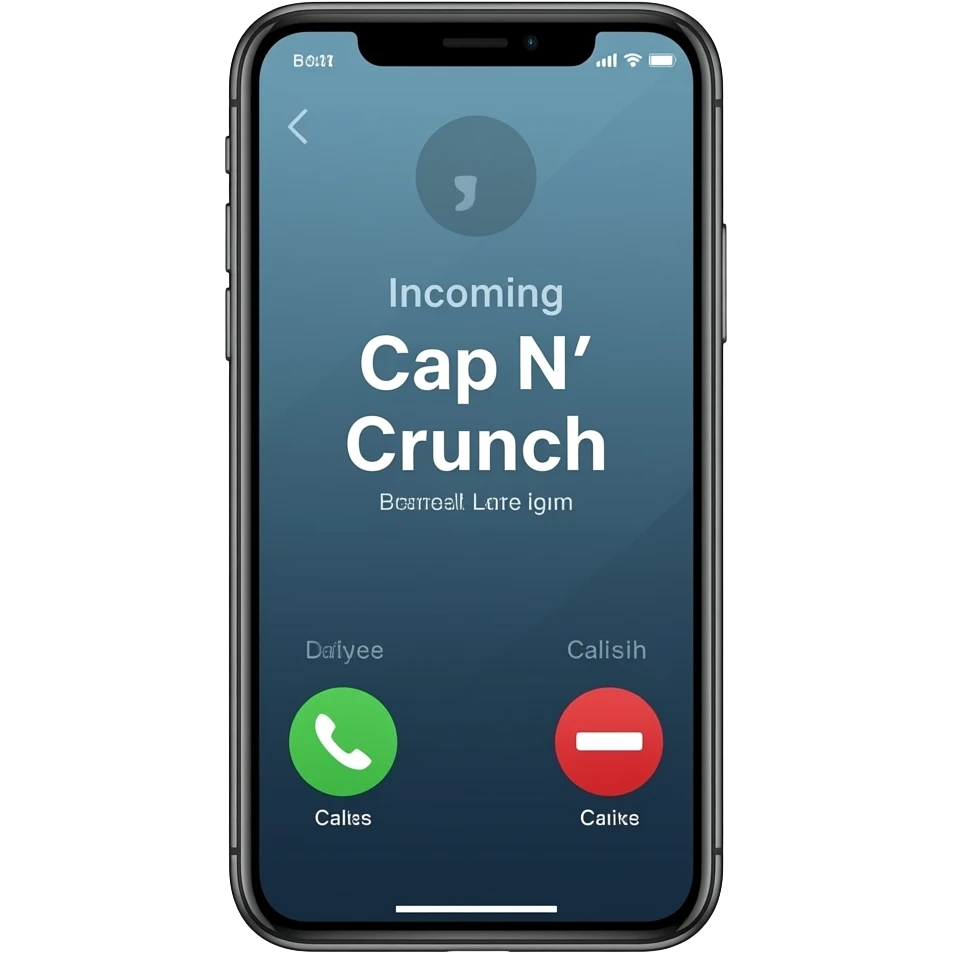 Incoming Call 📞 From Cap N' Crunch emoji