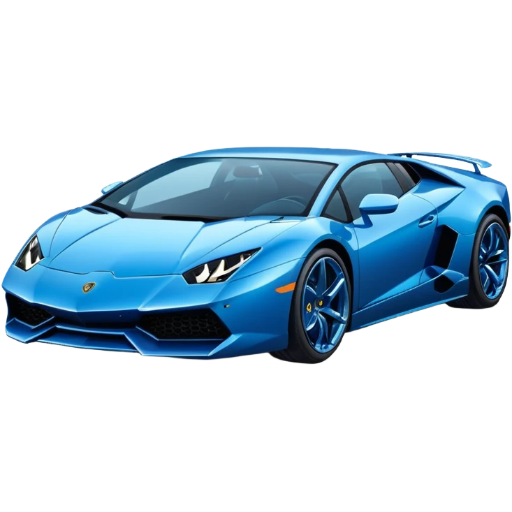 Blue Lamborghini sports car emoji