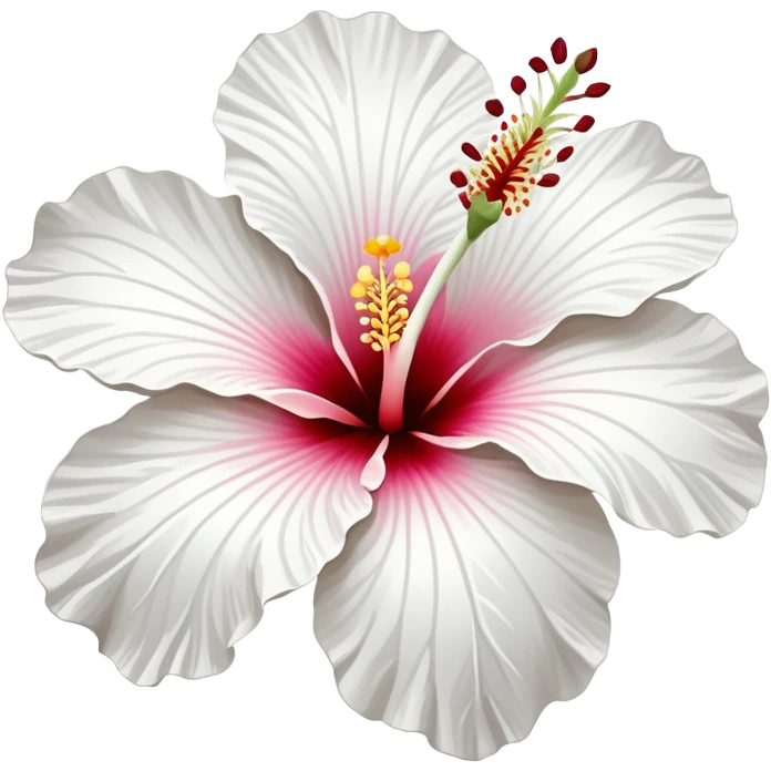 white hibiscus  emoji