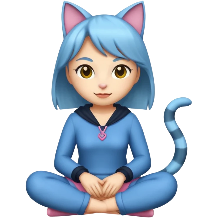Catgirl sitting  emoji