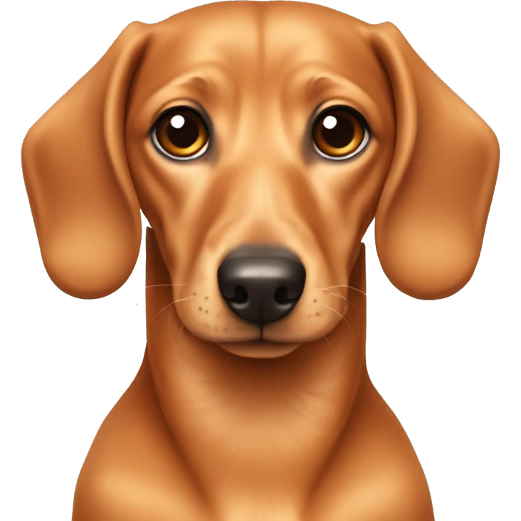 Light orange only around eyes and ears and white body and nose dachshund emoji