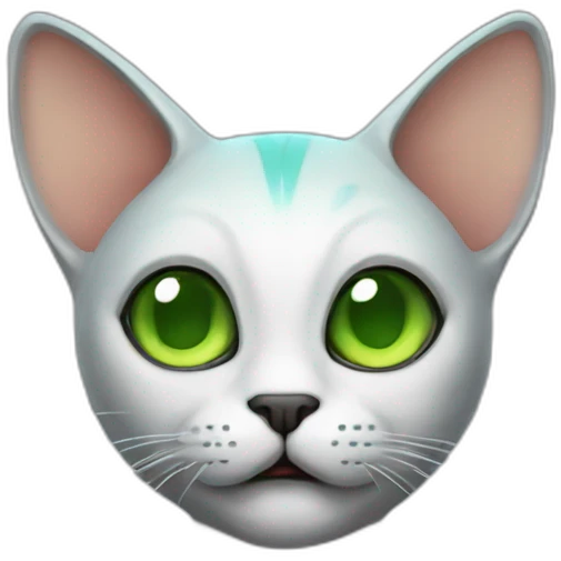 Alien cat cryng emoji