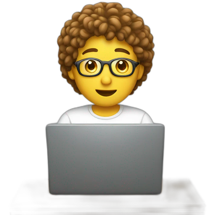 somebody learning with a laptop emoji