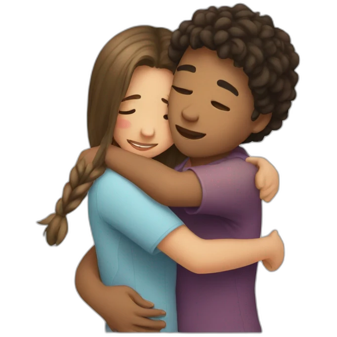 girl hug emoji