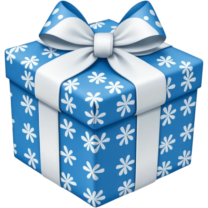 blue white present emoji