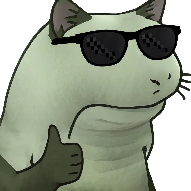 Cat with sunglasses emoji