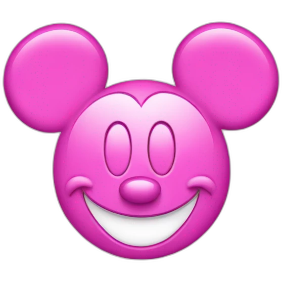pink mickey-mouse emoji