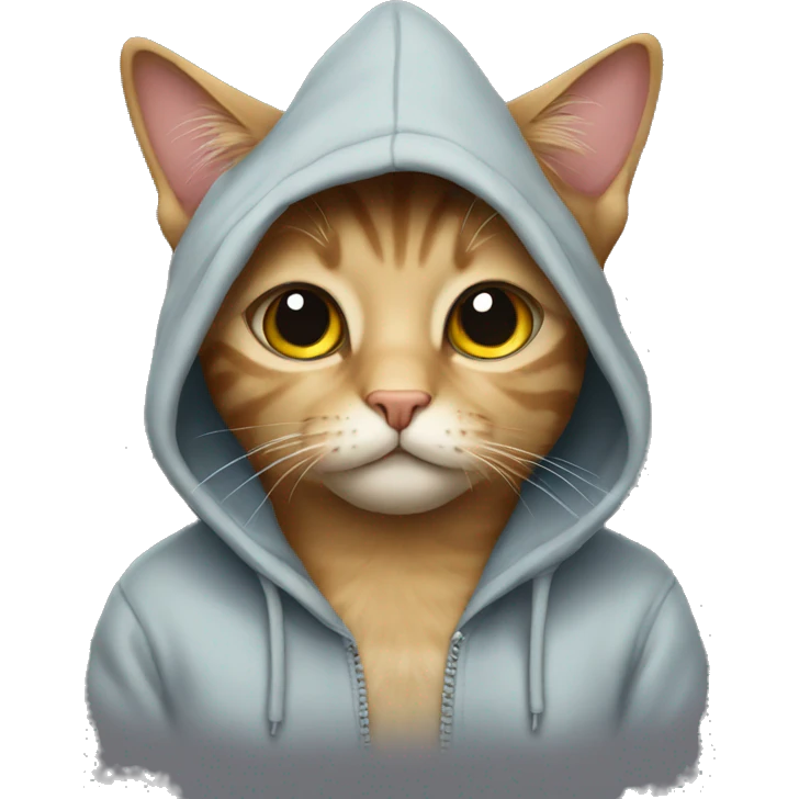 Cat in a hoodie emoji