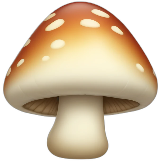 Cartoon mushroom with a face emoji