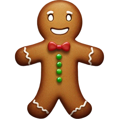 Realistic aesthetic Gingerbread man emoji