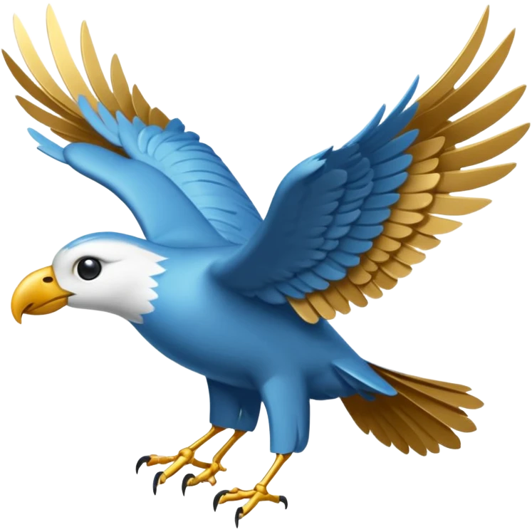 Un petit oiseau mécanique doré avec des ailes délicates et des rouages visibles. Il porte des parchemins enroulés attachés à ses pattes fines, survolant une ville en contrebas. emoji