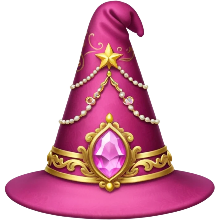 a pink magical hat emoji