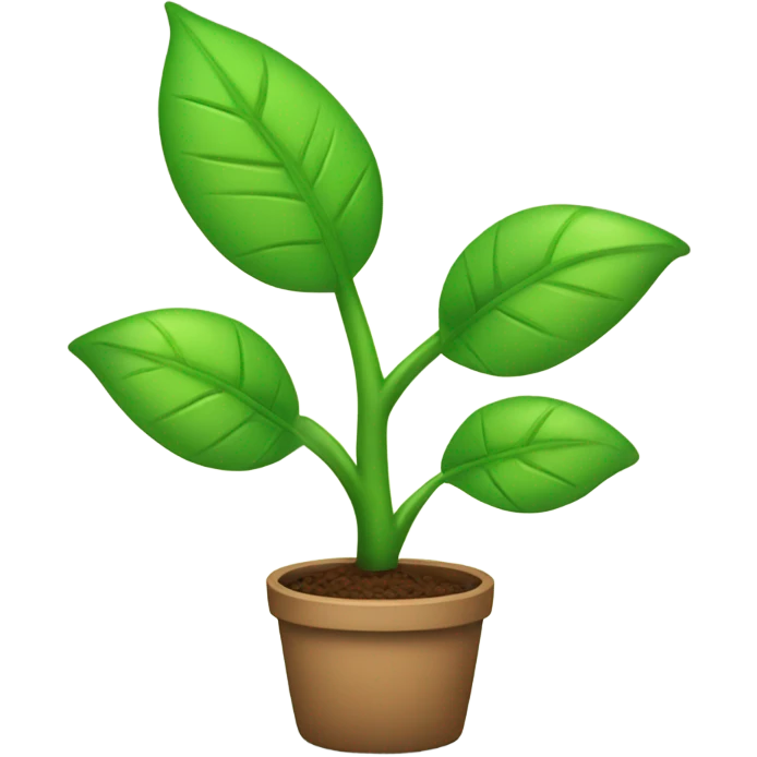 Happy plant with face emoji