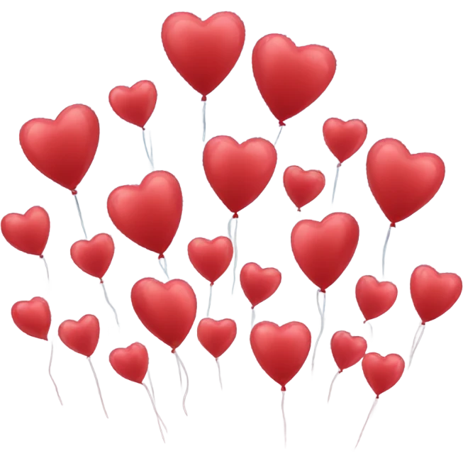 heart shaped balloons emoji