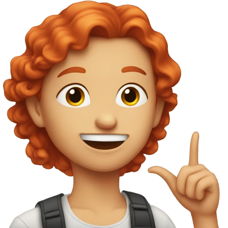 Red head blow kiss emoji