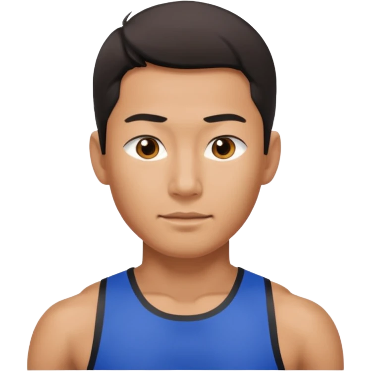 The Asian guy is into sports and is in great shape. emoji