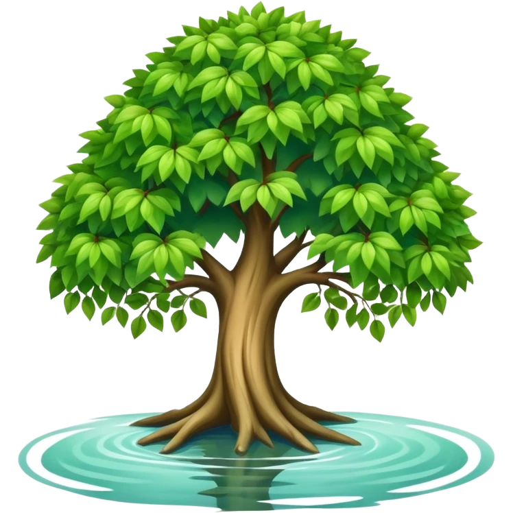 World tree on a lake emoji