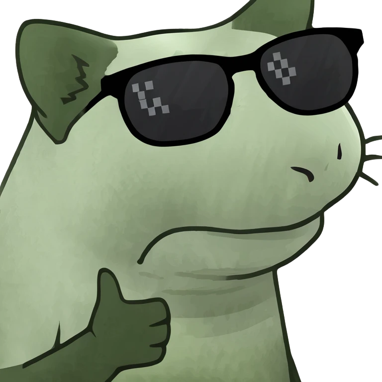 Cat with sunglasses emoji