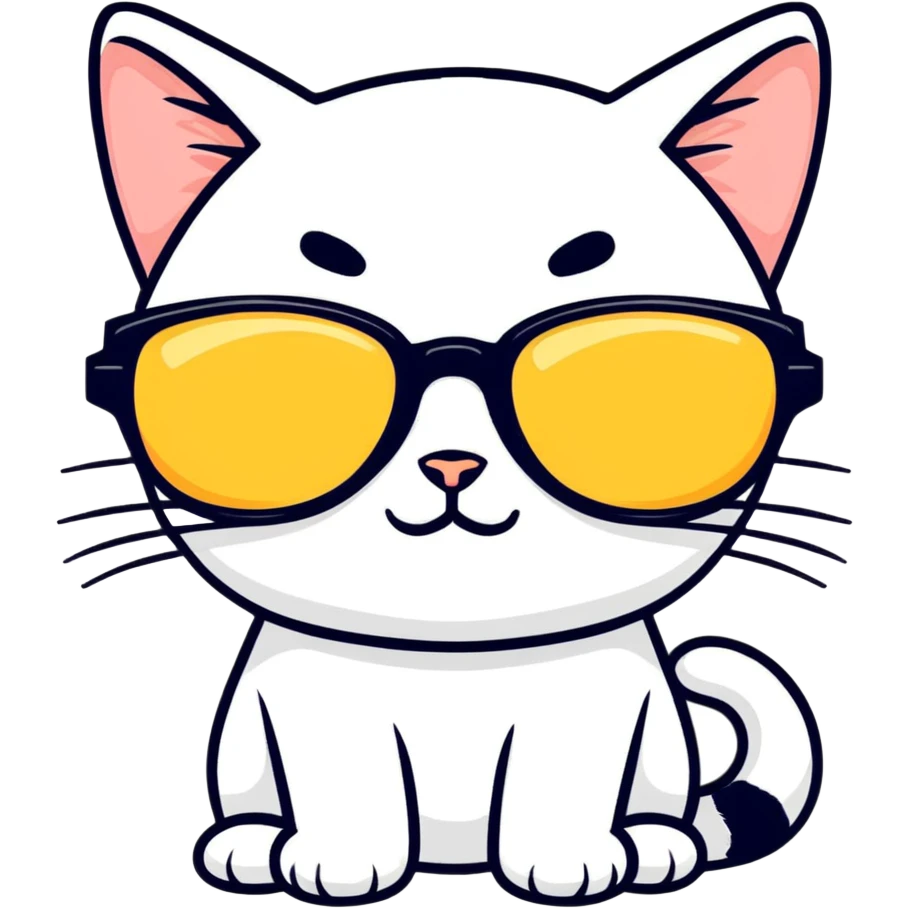 Cat with sunglasses emoji