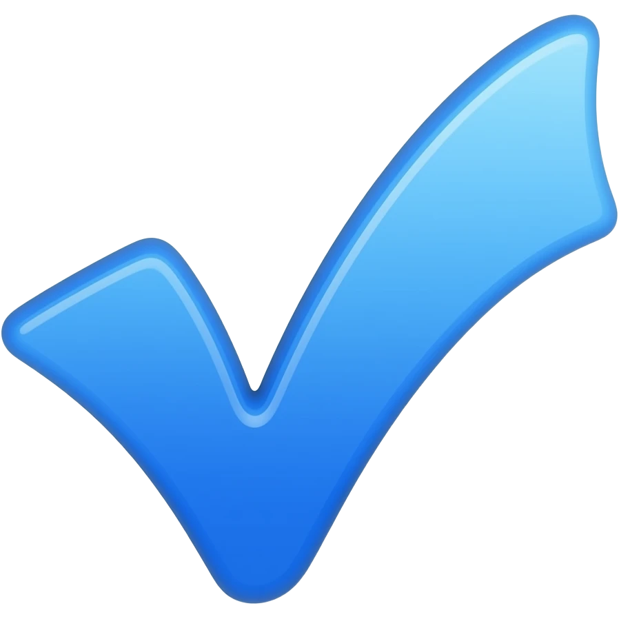 Generate a META verification blue tick badge emoji