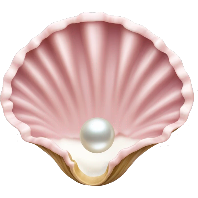  Pale Pink clamshell with pearl inside the open shell emoji