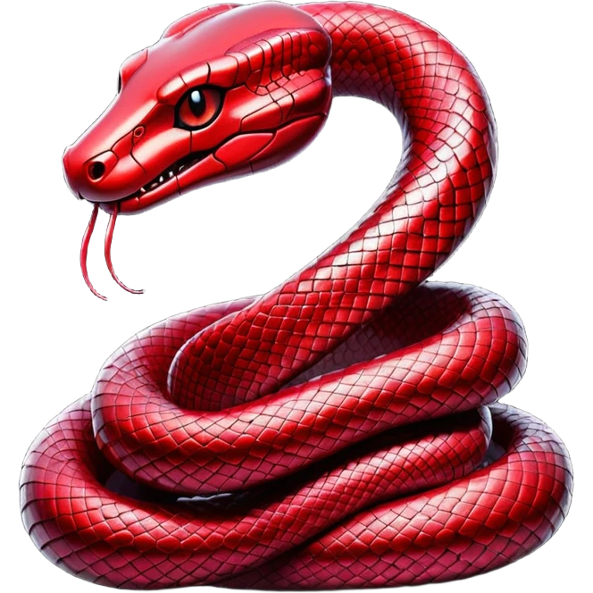 red glitter cyberpunk snake emoji