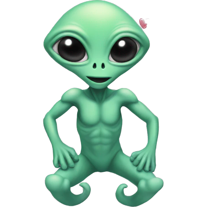 Alien with hearts  emoji