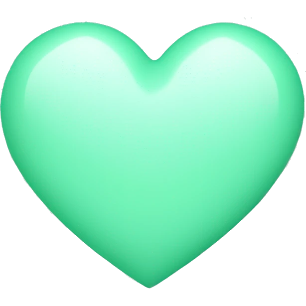 mint green heart emoji