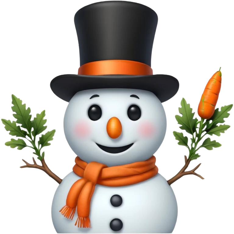 Cute frosty snowman emoji