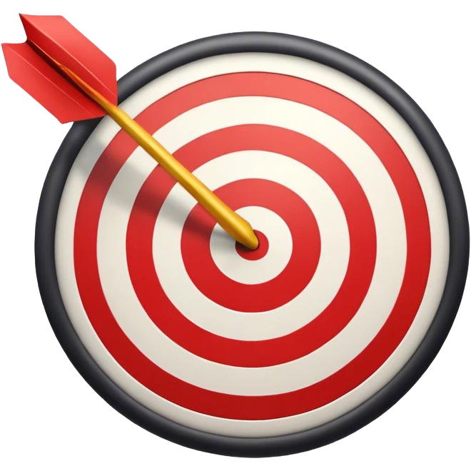 a target with an arrow, symbolizing precise and targeted marketing emoji
