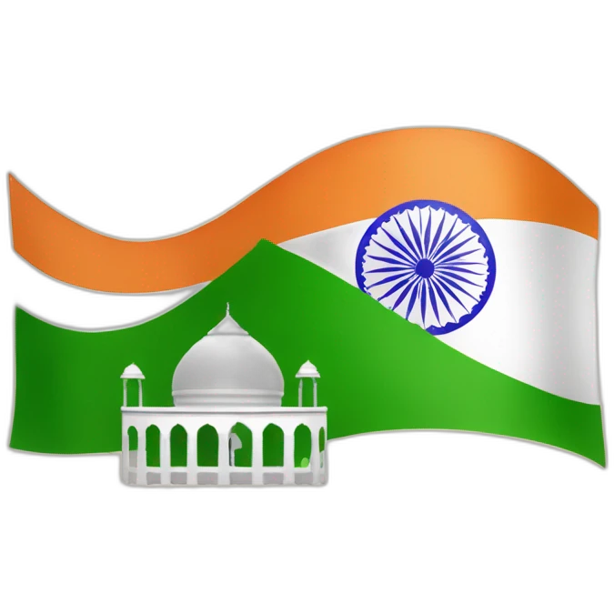 republic day india flag hosting it includes temple and mosque,chrurches emoji