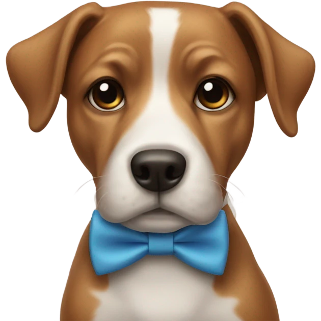 Dog wearing a bow emoji