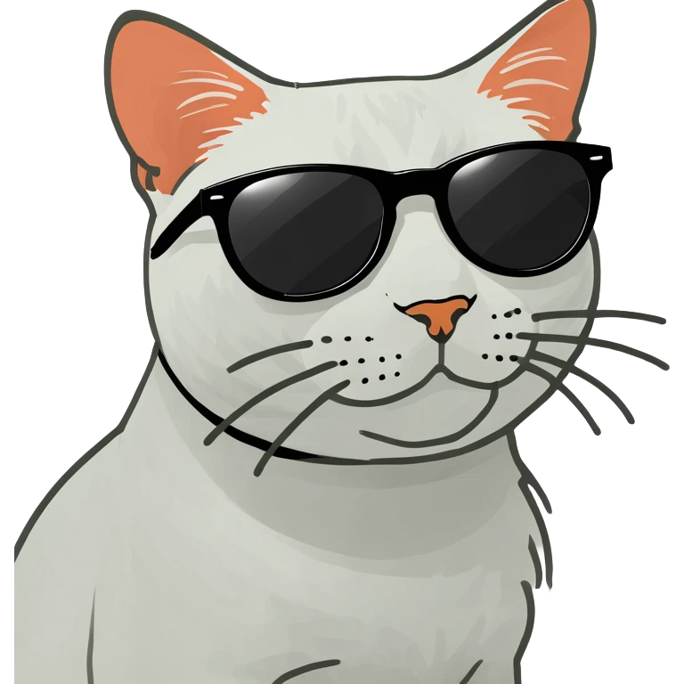 Cat with sunglasses emoji