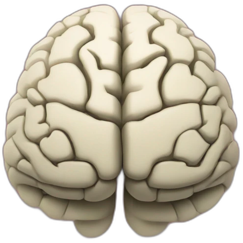 a brain where there are bricks inside of the brain emoji