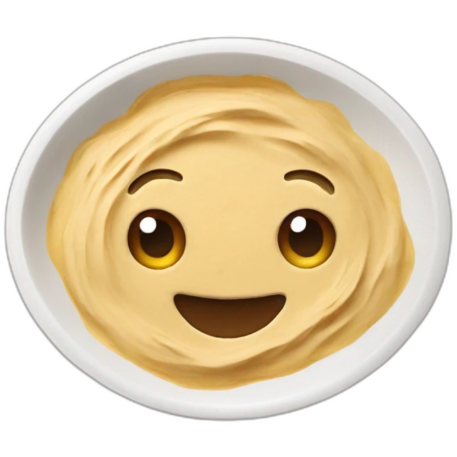 Hummus on a plate emoji