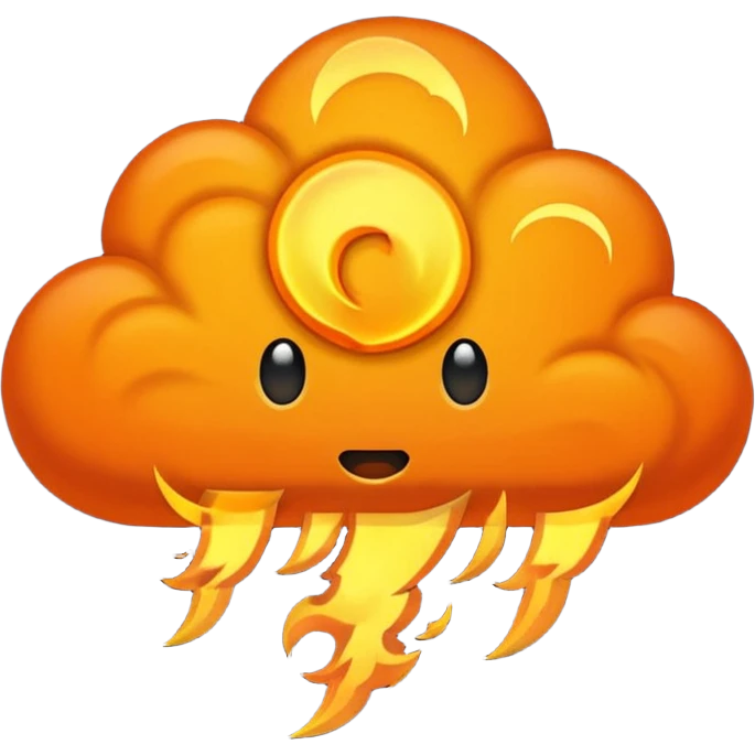 thunder cloud fire emoji