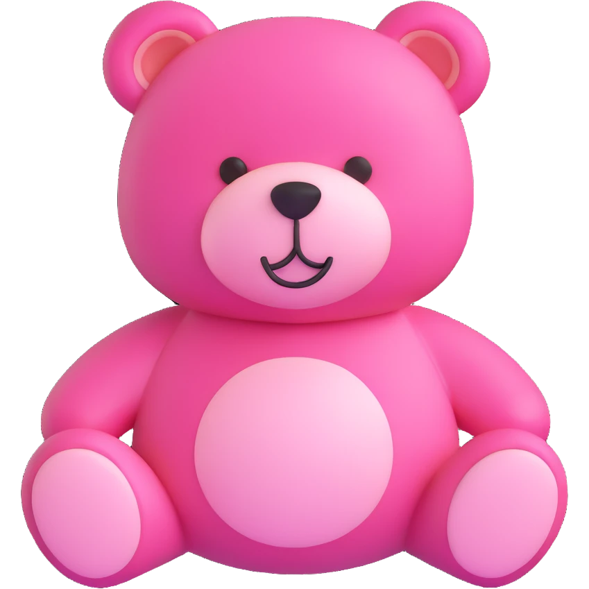 pink teddy bear emoji