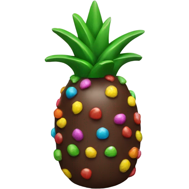 chocolate covered pineapples with sprinkles emoji