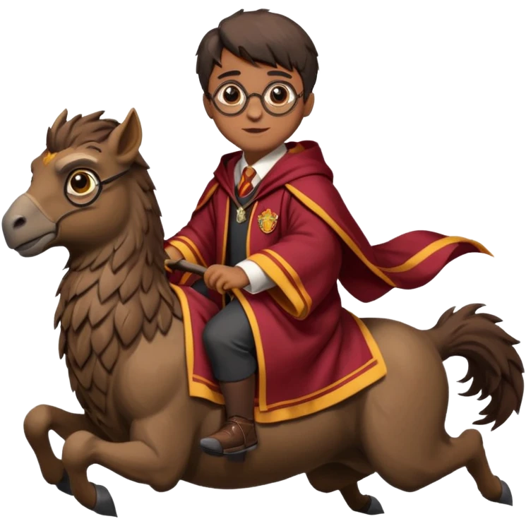 harry potter riding buckbeak emoji