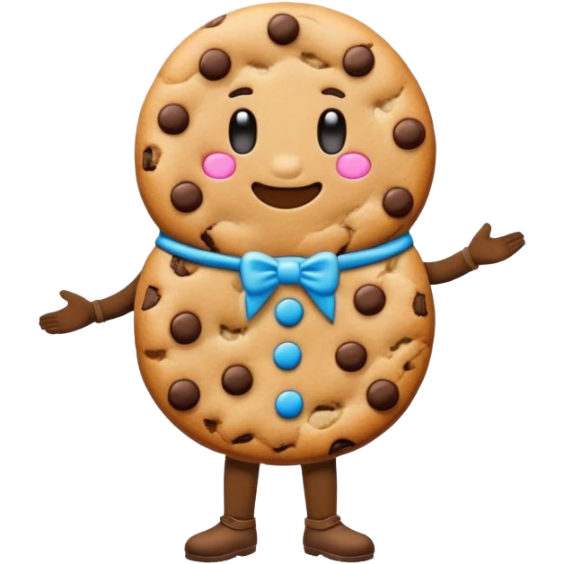man dressed as a cookie snack emoji