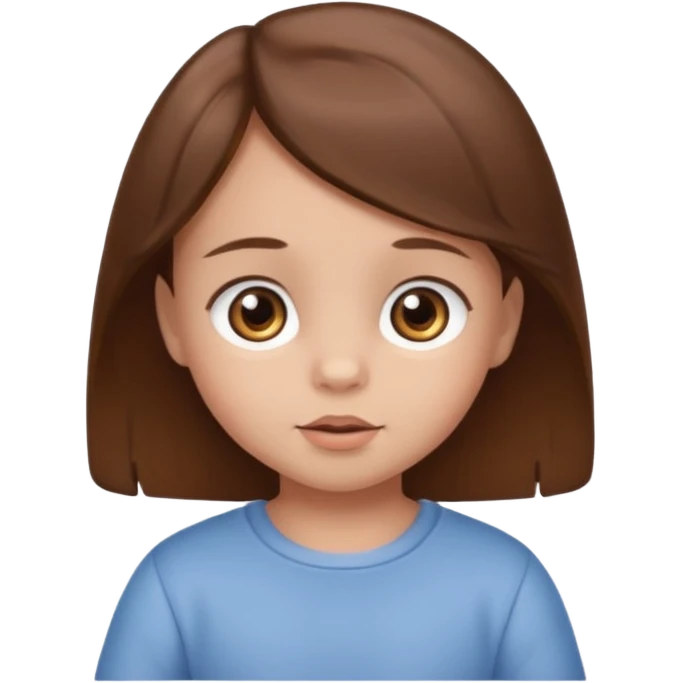 Baby with brown hair and eyes emoji