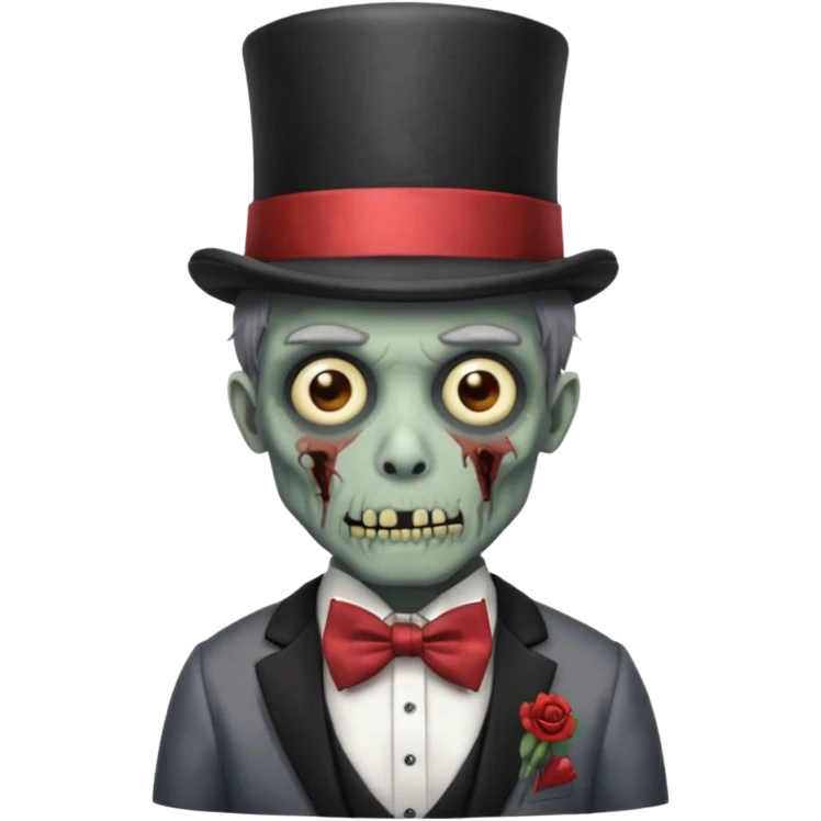 zombie apnda with bow tie and top hat emoji
