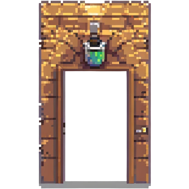 door, pixel art style emoji
