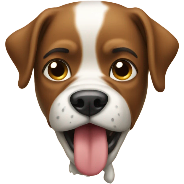 Dog pooping emoji